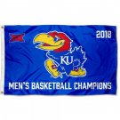 Kansas Jayhawks Hand Flag 3x5 ft Club Basketball