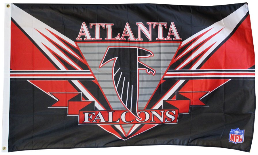 Atlanta Falcons Polyester Endzone Banner Flag 3x5 ft