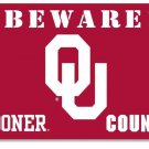 Oklahoma Sooners Beware Country Banner Flags 3x5 ft