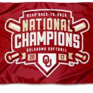 Oklahoma Sooners Softball Back to Back Champions Banner Flags 3x5 ft