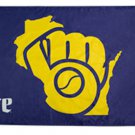 Milwaukee Brewers Miller Lite flag 3x5 ft