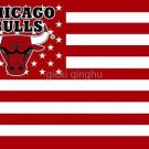 Chicago bulls Flag star and stripe 3x5 ft