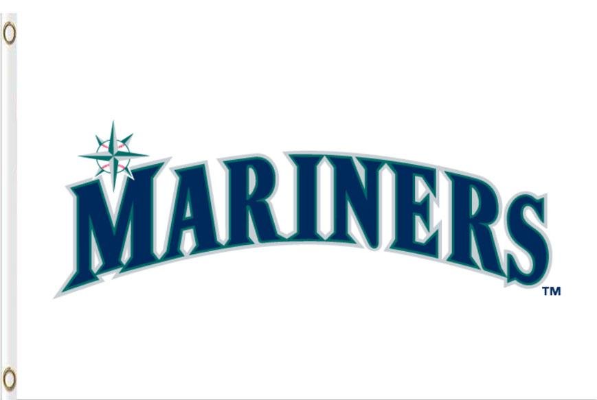 Seattle Mariners Polyester White Banner flag 3x5 ft