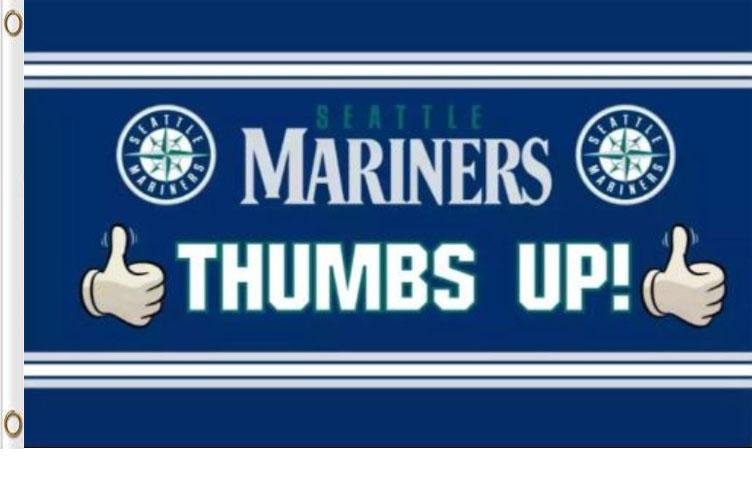 Seattle Mariners Stripes Polyester Banner flag 3x5 ft