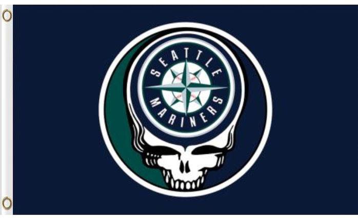 Seattle Mariners Dead Skull flag 3x5 ft