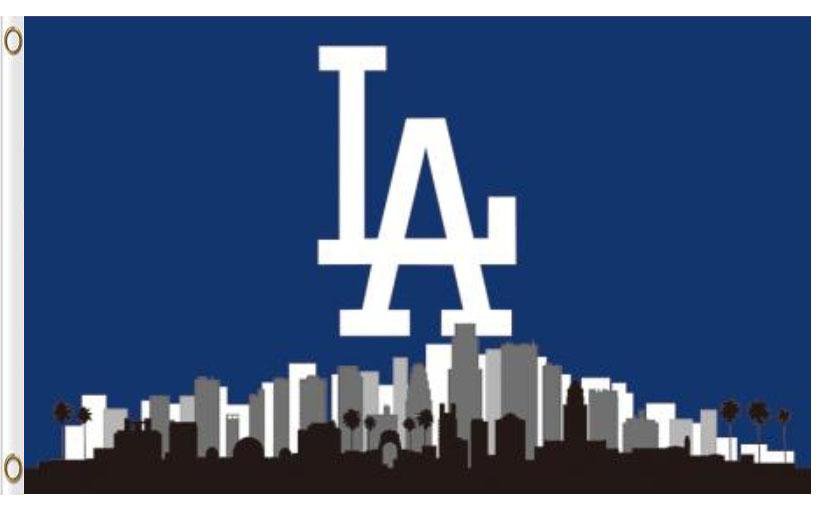 Los Angeles Dodgers Skyline Banner flags 3x5 ft