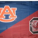Auburn & South Carolina Divided Flag 3x5 ft