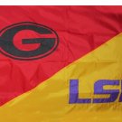 Georgia & LSU Divided Flag 3x5 ft