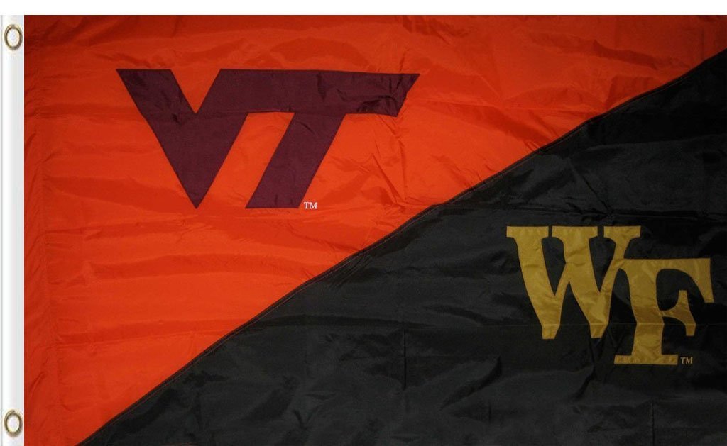 Virginia Tech & Wake Forest Divided Flag 3x5 ft