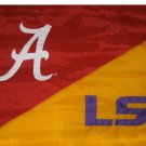 Alabama & LSU Divided Flag 3x5 ft