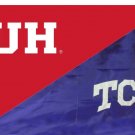 Houston & TCU Divided Flag 3x5 ft