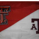 Texas Tech and Texas A&M Divided Flag 3x5 ft