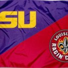 UL Lafayette Ragin Cajuns vs. LSU Tigers House Divided 3x5 Flag