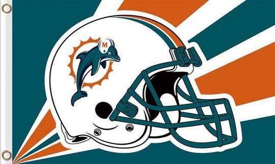 Miami Dolphins polyester flag 3x5 ft