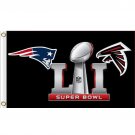 Atlanta Falcons Flag vs New England Patriots divided flag 3x5 ft