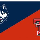 UCONN & Texas Tech Divided Flag 3x5 ft