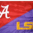 Alabama & LSU Divided Flag 3x5 ft