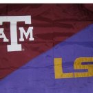 Texas A&M & LSU Divided Flag 3x5 ft
