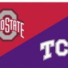 The Ohio State University and TCU Divided Flag 3x5 ft