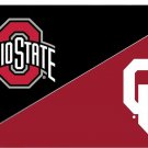 The Ohio State University and Oklahoma Divided Flag 3x5 ft
