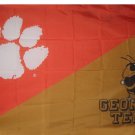 Georgia Tech & Clemson Divided Flag 3x5 ft