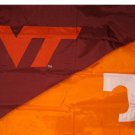 Virginia Tech & Tennessee Divided Flag 3x5 ft