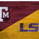 Texas A&M & LSU Divided Flag 3x5 ft