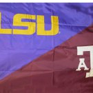 LSU and Texas A&M Divided Flag 3x5 ft