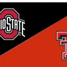 The Ohio State University and Texas Tech Divided Flag 3x5 ft