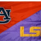 Auburn & LSU Divided Flag 3x5 ft
