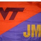 Virginia Tech & James Madison Divided Flag 3x5 ft