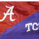 Alabama & TCU Divided Flag 3x5 ft