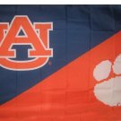Auburn & Clemson Divided Flag 3x5 ft