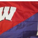 Wisconsin & Northwestern Divided Flag 3x5 ft