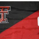 Texas Tech & Oklahoma Divided Flag 3x5 ft