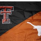 Texas Tech & Texas House Divided Flag 3x5 ft