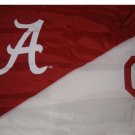 Alabama & Oklahoma Divided Flag 3x5 ft