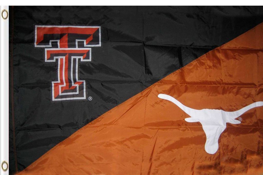 Texas Tech & Texas Divided Flag 3x5 ft