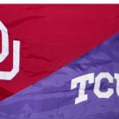 Oklahoma & TCU Divided Flag 3x5 ft