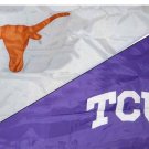 Texas & TCU Divided Flag 3x5 ft