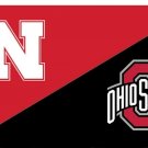 Nebraska and The Ohio State University Divided Flag 3x5 ft