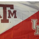 Texas A&M & Houston Divided Flag 3x5 ft