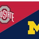 The Ohio State University and Michigan Divided Flag 3x5 ft