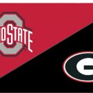 The Ohio State University and Georgia Divided Flag 3x5 ft