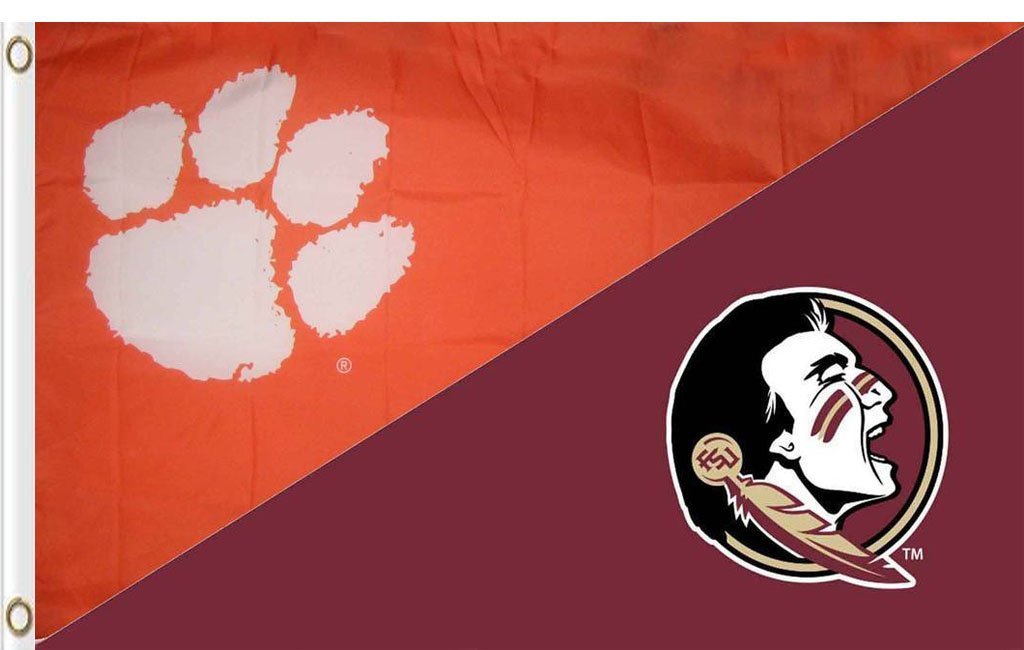 Clemson & Florida State Divided Flag 3x5 ft