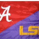 Alabama & LSU House Divided Flag 3x5 ft
