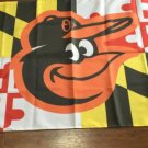 Baltimore Orioles Logo Banner Flag 3x5 ft