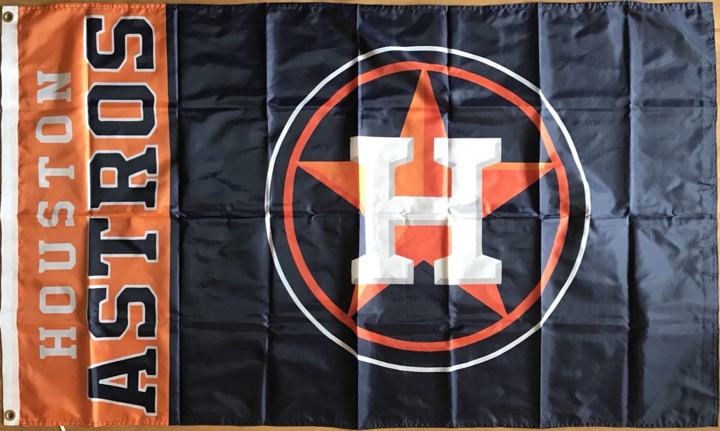 Houston Astros Logo Black Banner flags 3x5 ft
