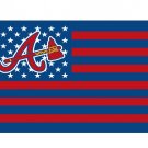 Atlanta Braves Stars and Red Stripes Banner flags 3x5 ft