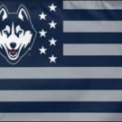 Connecticut Huskies Star and Stripes US Banner Flag 3x5 ft